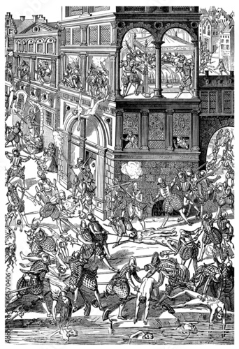 Massacre de la St Barthélemy - 16th century photo