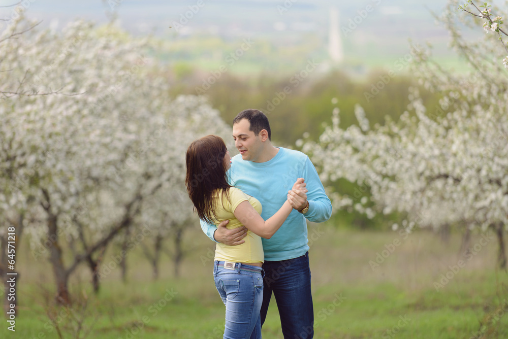 Fototapeta premium Embracing Beautiful Couple