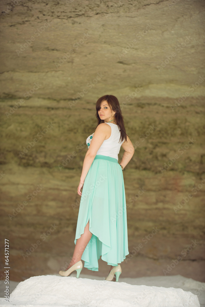 Fototapeta premium Woman in Cave