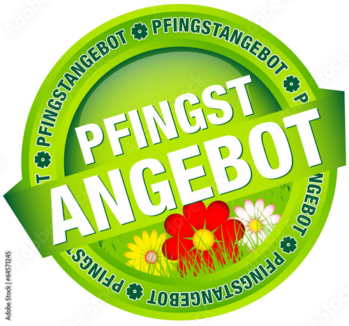 Button Banner "Pfingstangebot" grün/rot