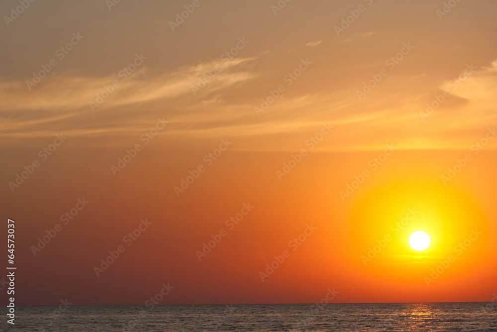 Sunset. Seascape. Sunset. Seascape.