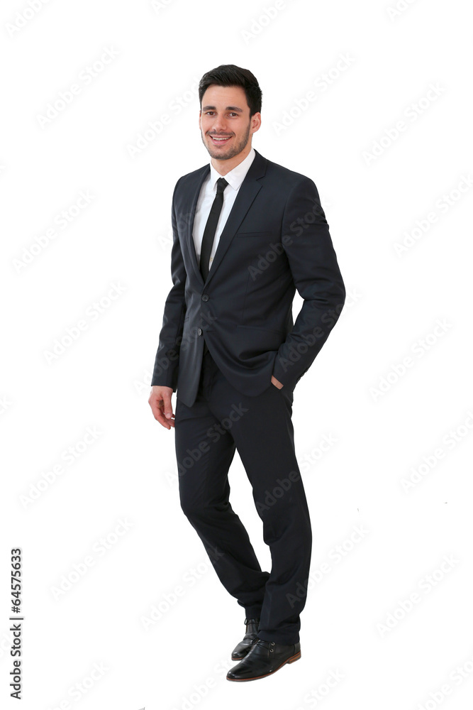 Successful businessman standing on white background Successful businessman standing on white background