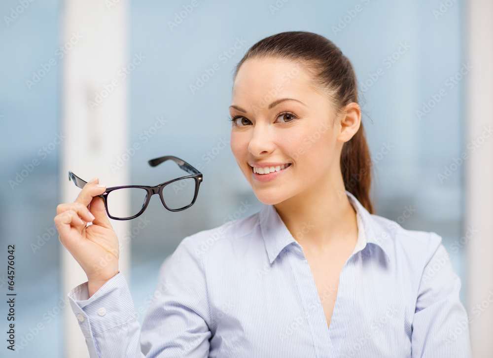 laughing businesswoman with glasses laughing businesswoman with glasses