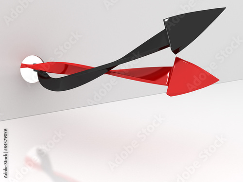 Two arrows coming out from a hole  #1