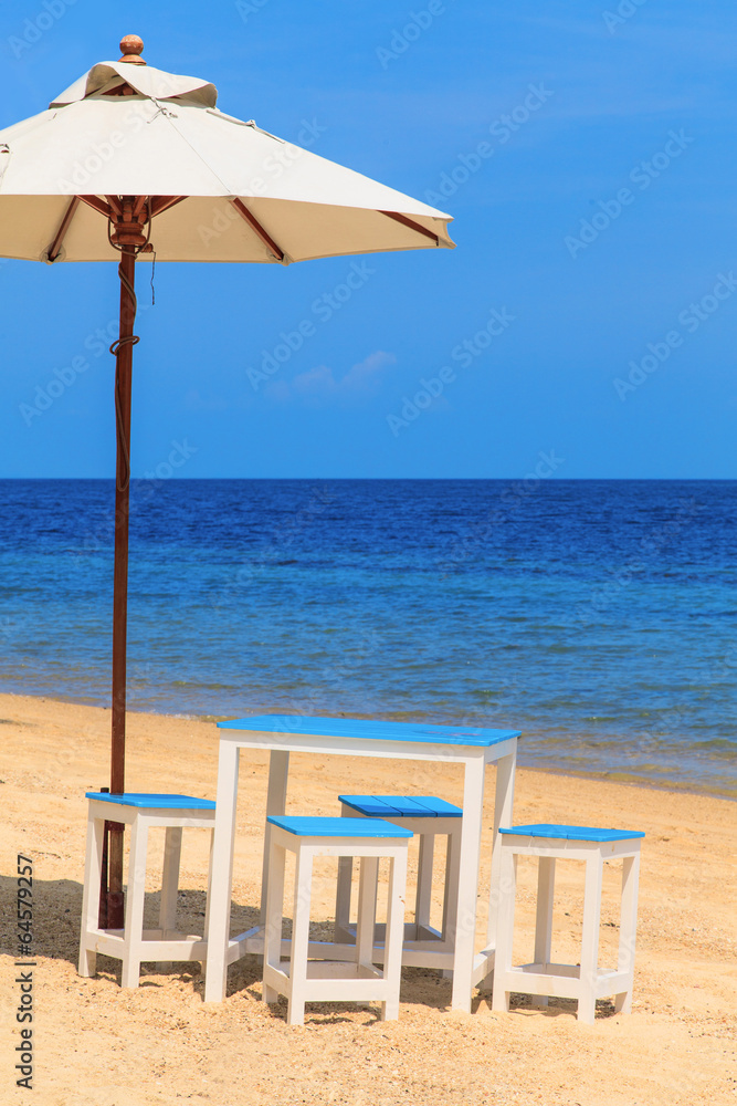 Umbrella on tropical beach