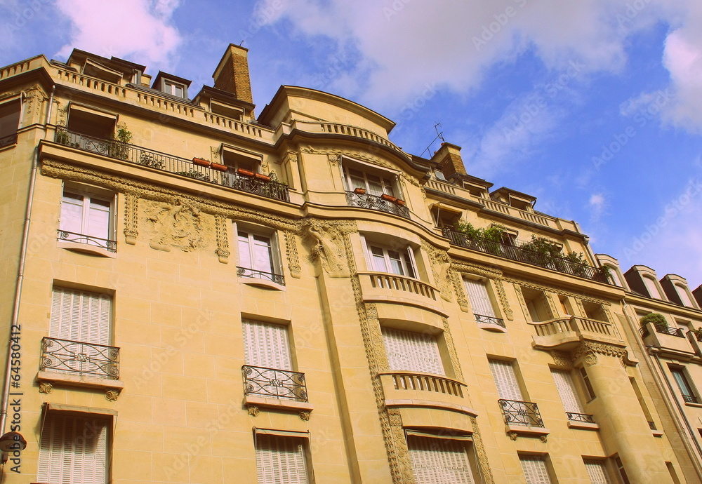 Obraz premium façade d'immeuble à paris