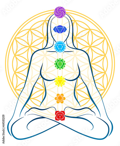 Flower Of Life Chakras Woman