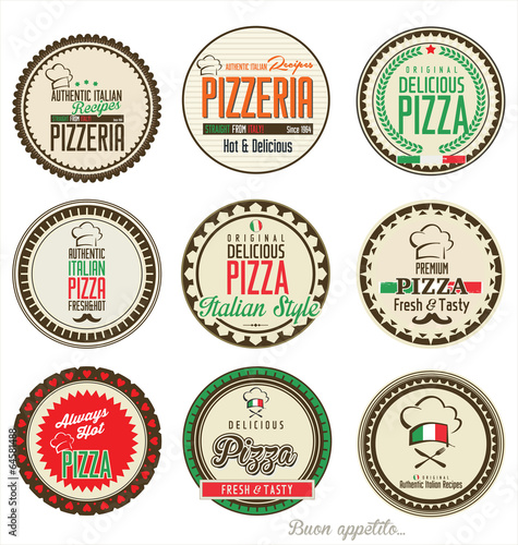 Pizza labels