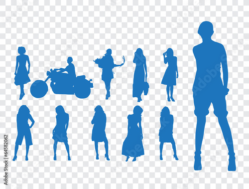 Fashion posing. Vector