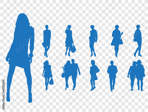 Posing. Vector