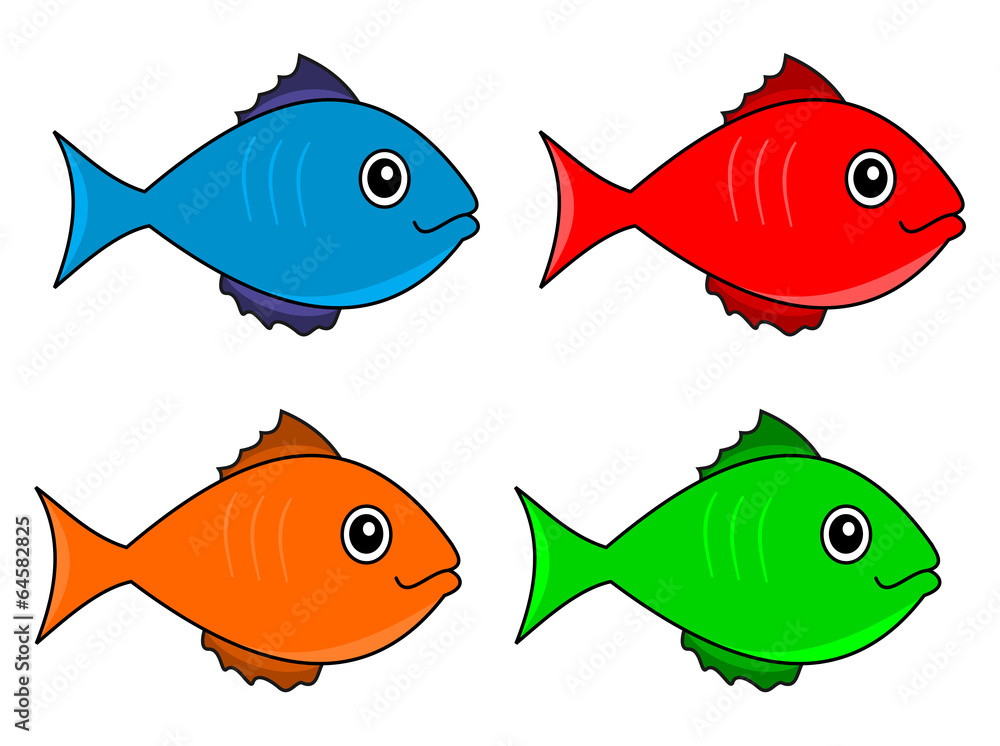 Fototapeta premium several fish color