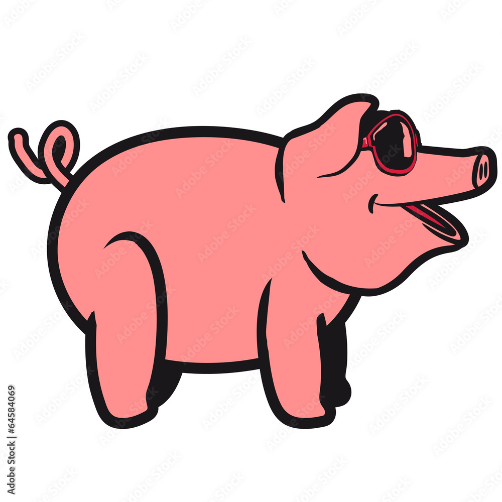 Fototapeta premium Schwein sonnenbrille