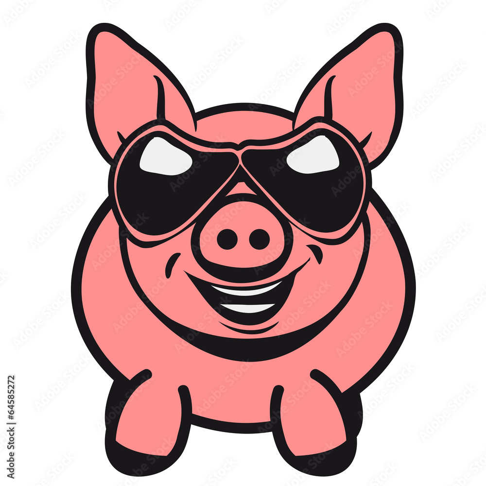 Schwein lustig freundlich Sonnenbrille