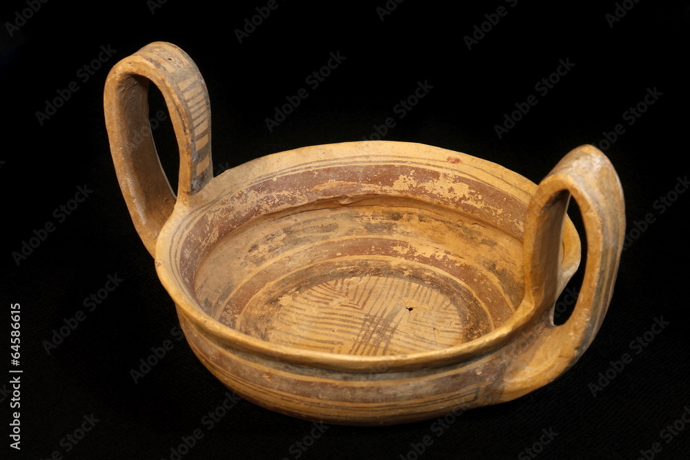 Naklejka premium antike römisch griechische schale, kylix, kyathos, schwarz