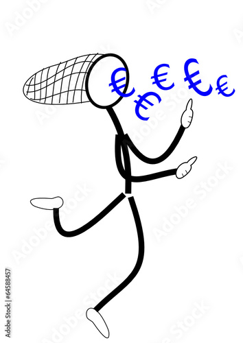 Strichmännchen fängt Euros