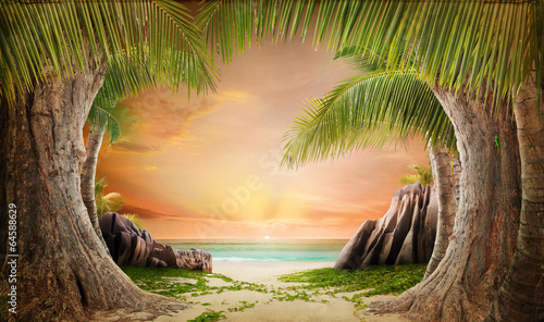 Dreamy beach landscape backgrund