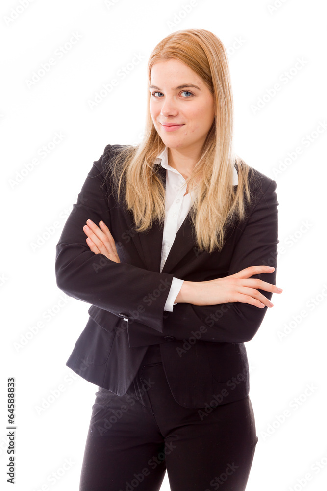 Businesswoman standing with arms crossed Businesswoman standing with arms crossed
