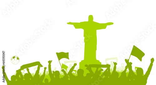 Fussball Fans Rio de Janeiro