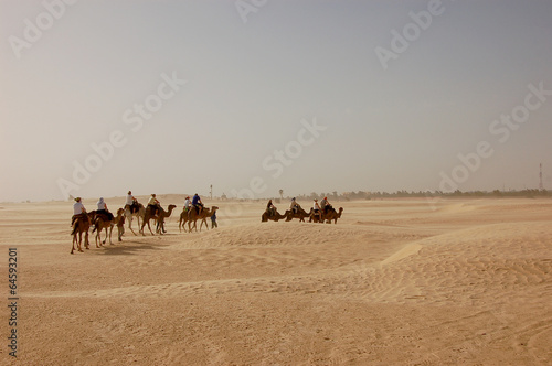 Summertime Sahara desert in Tunisia