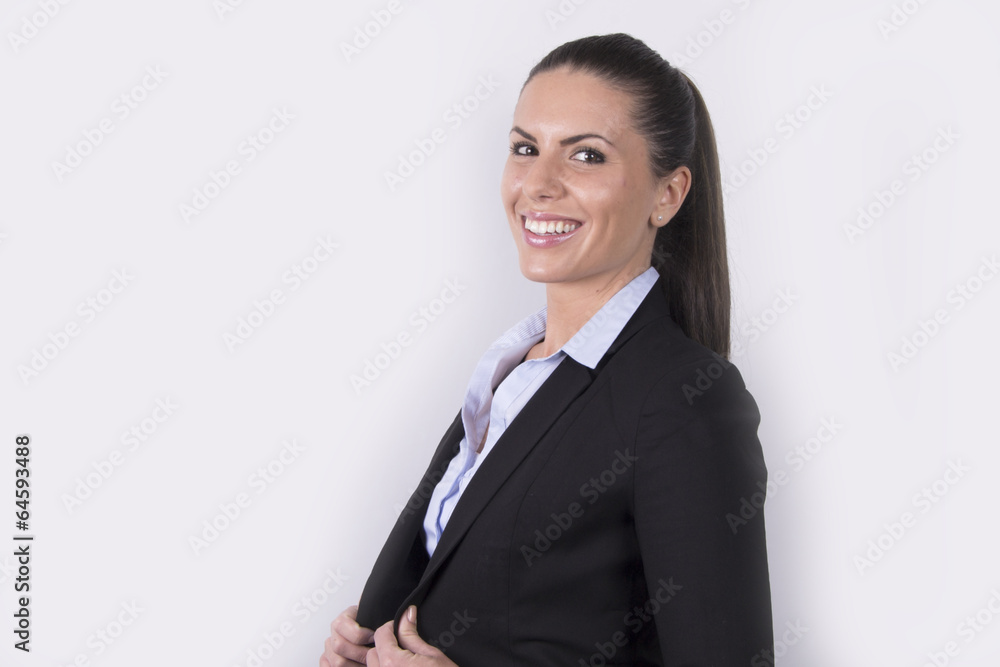 Strong independent beautiful business woman smiling Strong independent beautiful business woman smiling