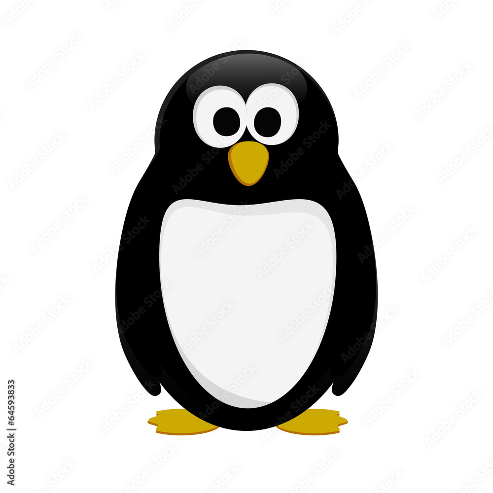 Obraz premium Vector penguin in cartoon style
