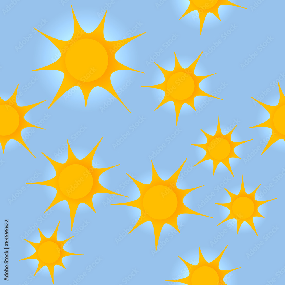 Seamless pattern with suns Seamless pattern with suns