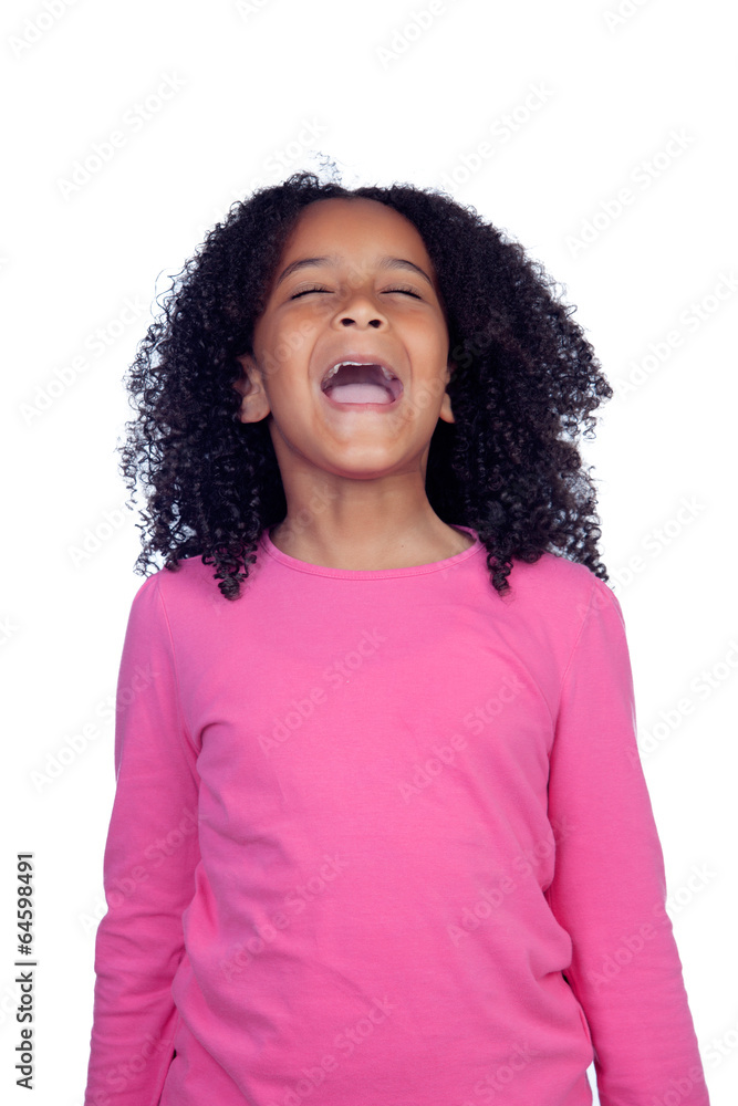 Noisy little girl shouting Noisy little girl shouting