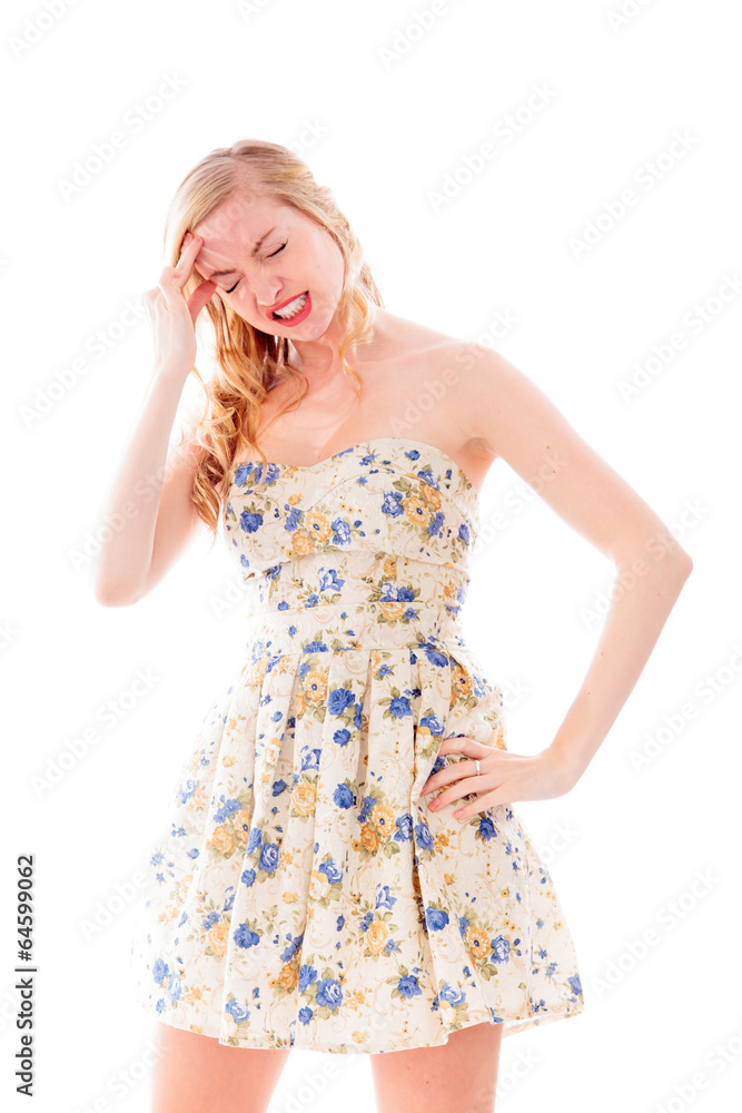 Young woman suffering from headache Young woman suffering from headache