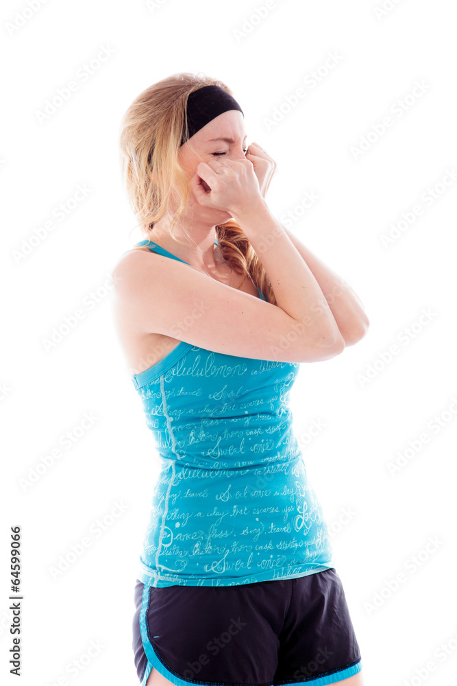 Fototapeta premium Young woman crying