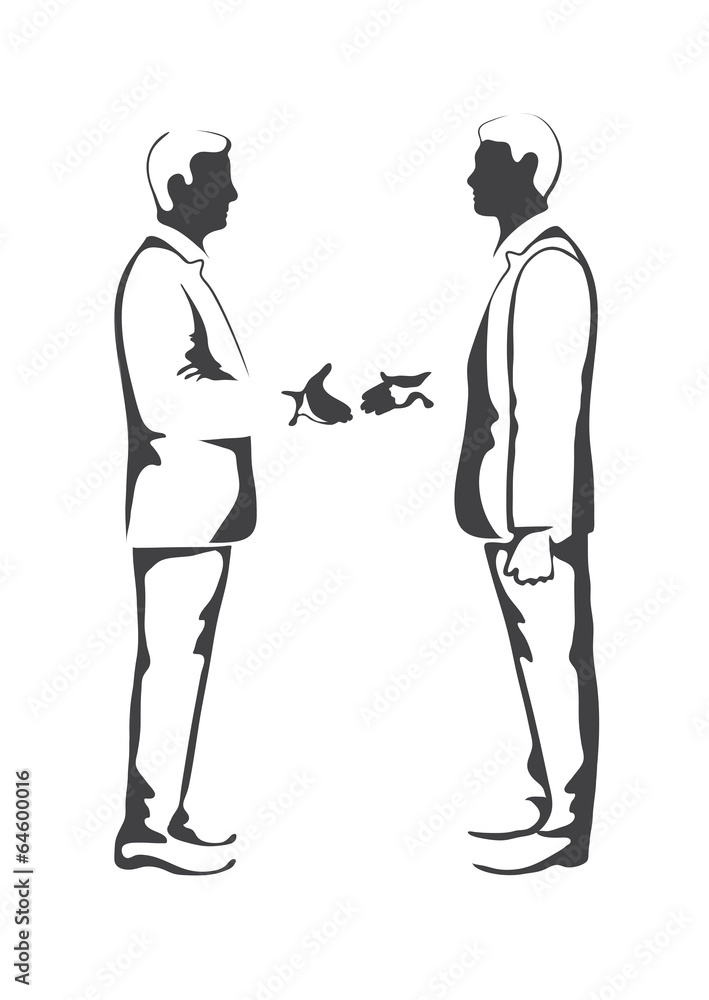 Meeting two businessmen Meeting two businessmen
