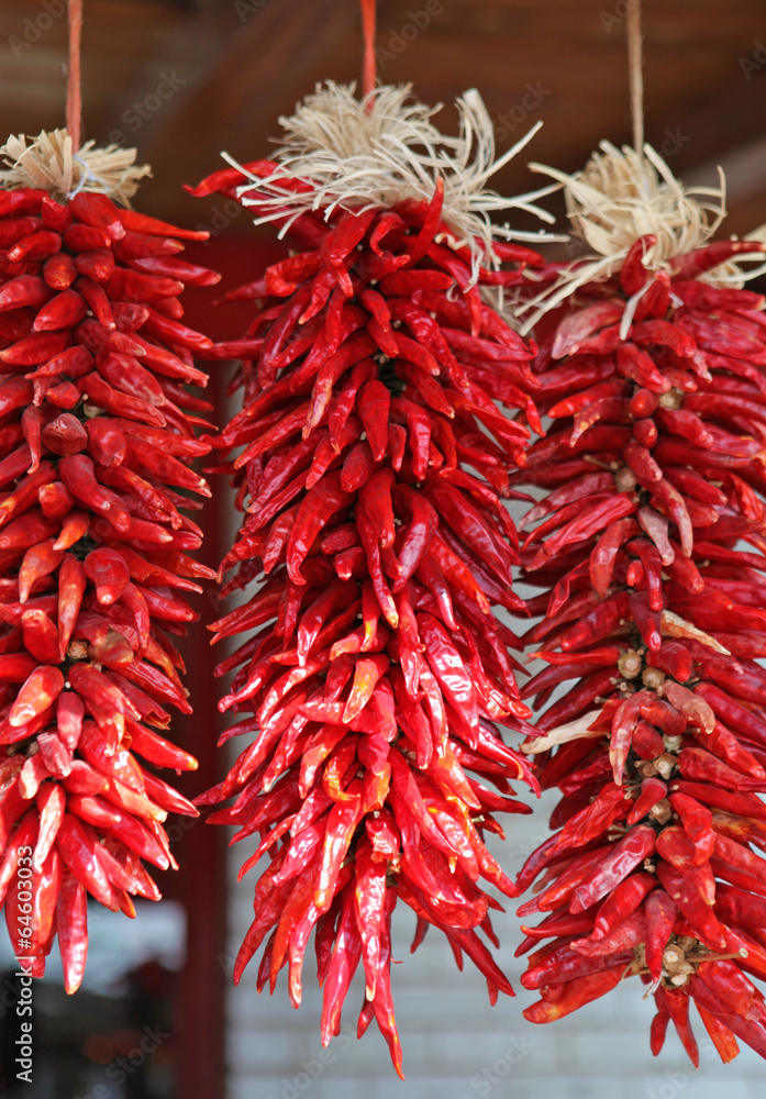bunches of dried chili bunches of dried chili