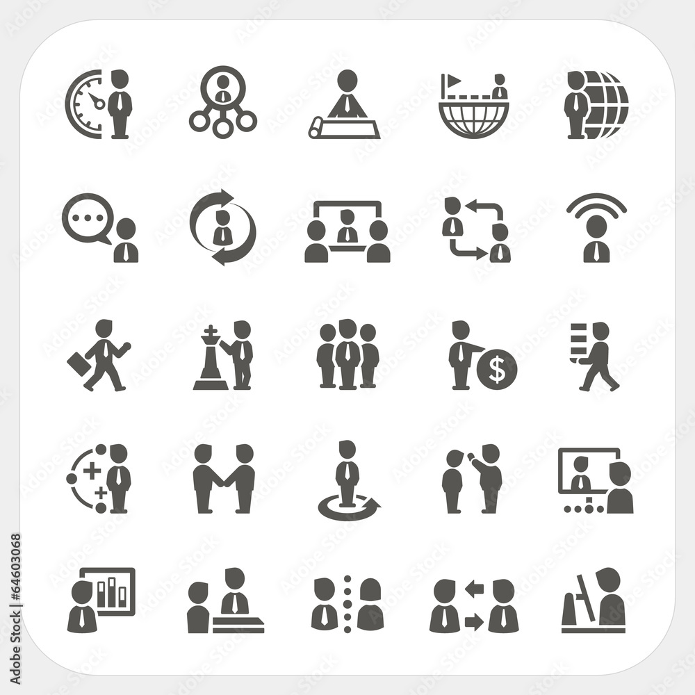 Management and Business icons set Management and Business icons set
