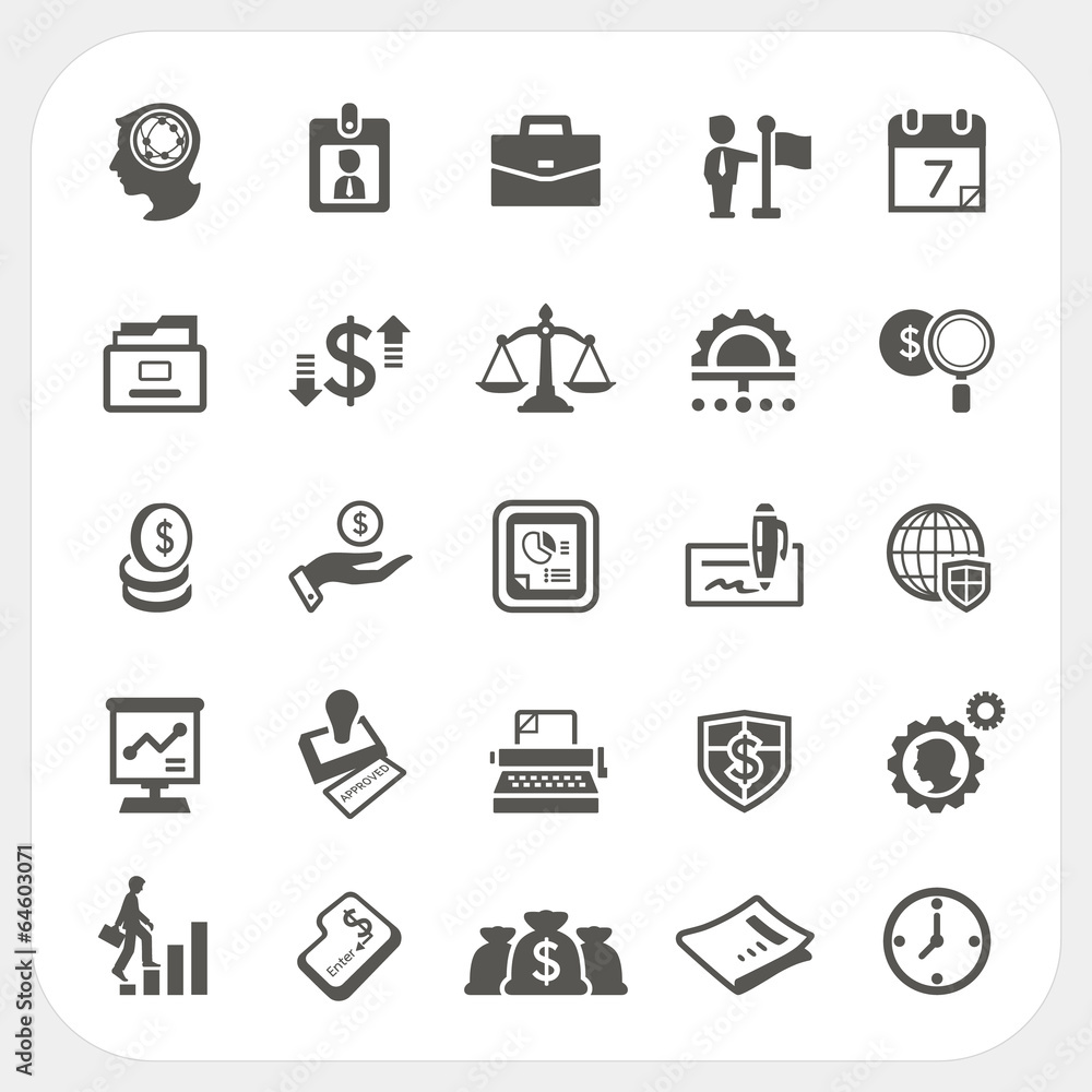 Business and finance icons set Business and finance icons set