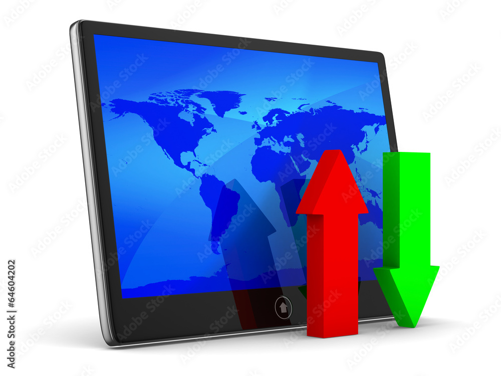 tablet on white background. Isolated 3D image tablet on white background. Isolated 3D image