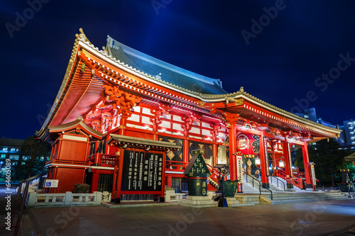 Wallpaper Mural Night scene of Sensoji Temple in Tokyo Torontodigital.ca