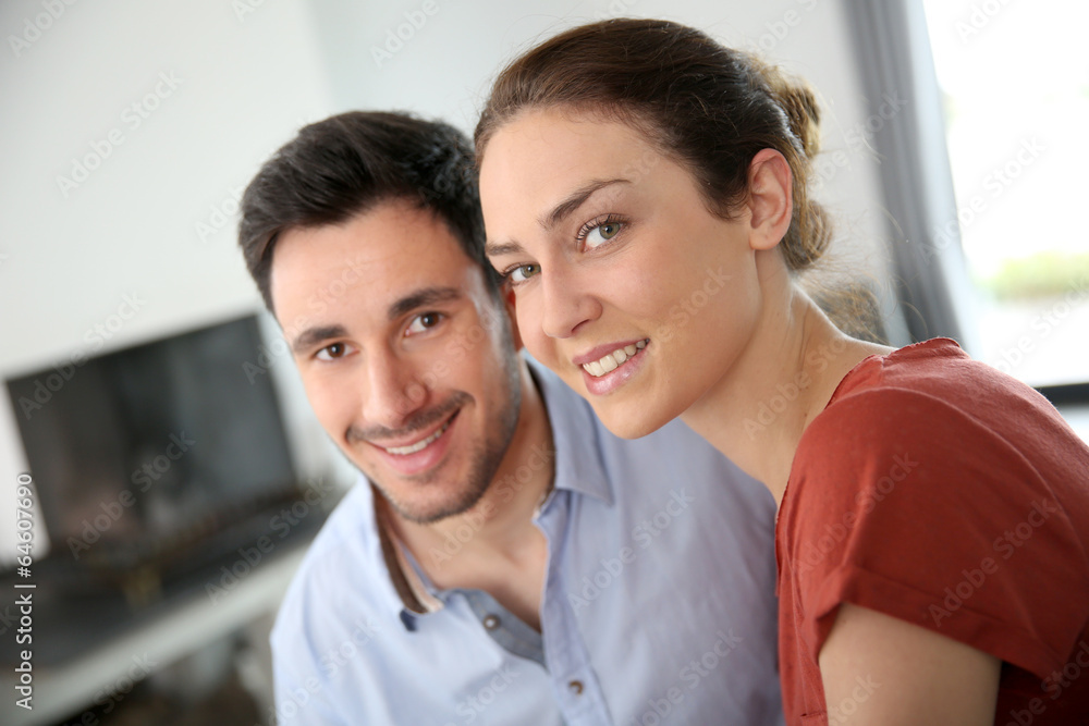 Portrait of loving couple at home Portrait of loving couple at home