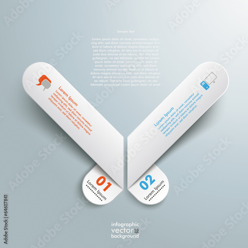 2 White Round Banners