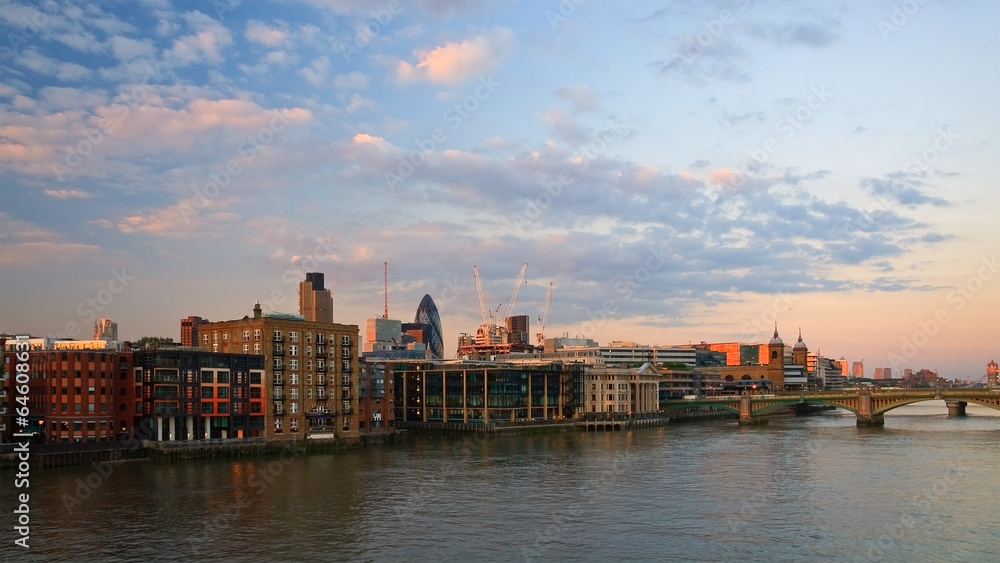 Naklejka premium View toward Liverpool Street area, London.