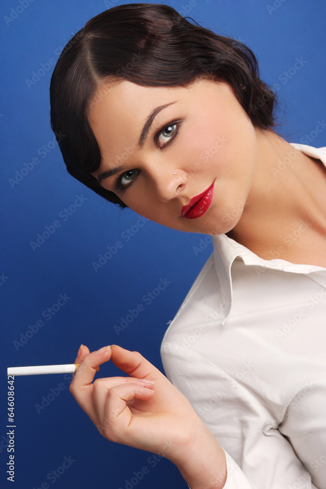 Portrait of an tractive elegant young woman. Portrait of an tractive elegant young woman.