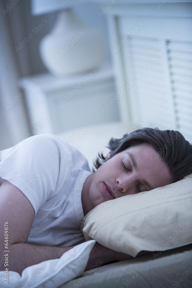 Man Sleeping In Bed Man Sleeping In Bed