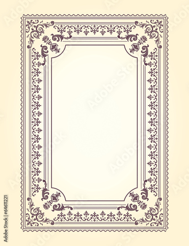 Vintage ornament frame