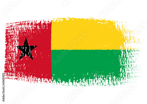 brushstroke flag Guinea Bissau