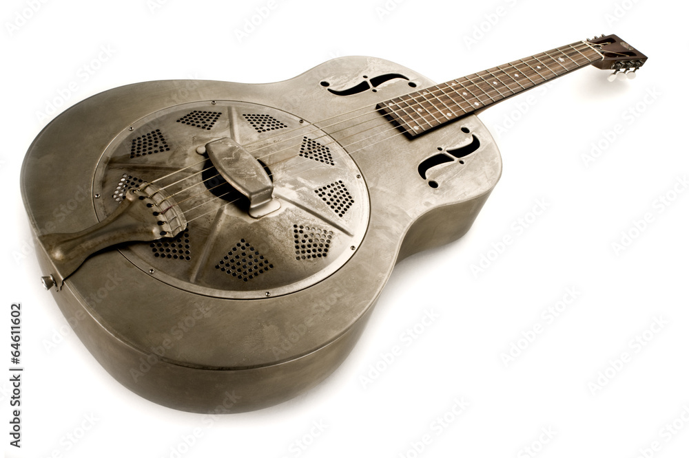 Naklejka premium resonator guitar isolated