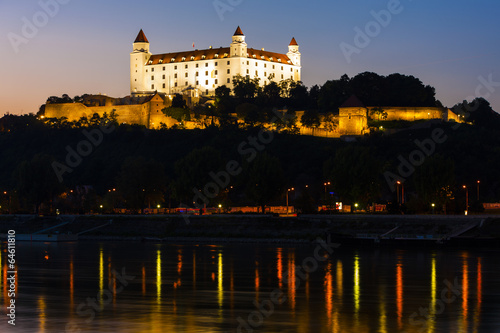 Bratislava Castle at night, Slovakia