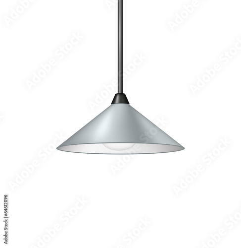 Retro light grey hanging lamp