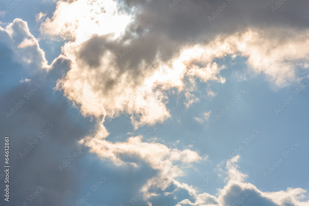 Clouds on sky background