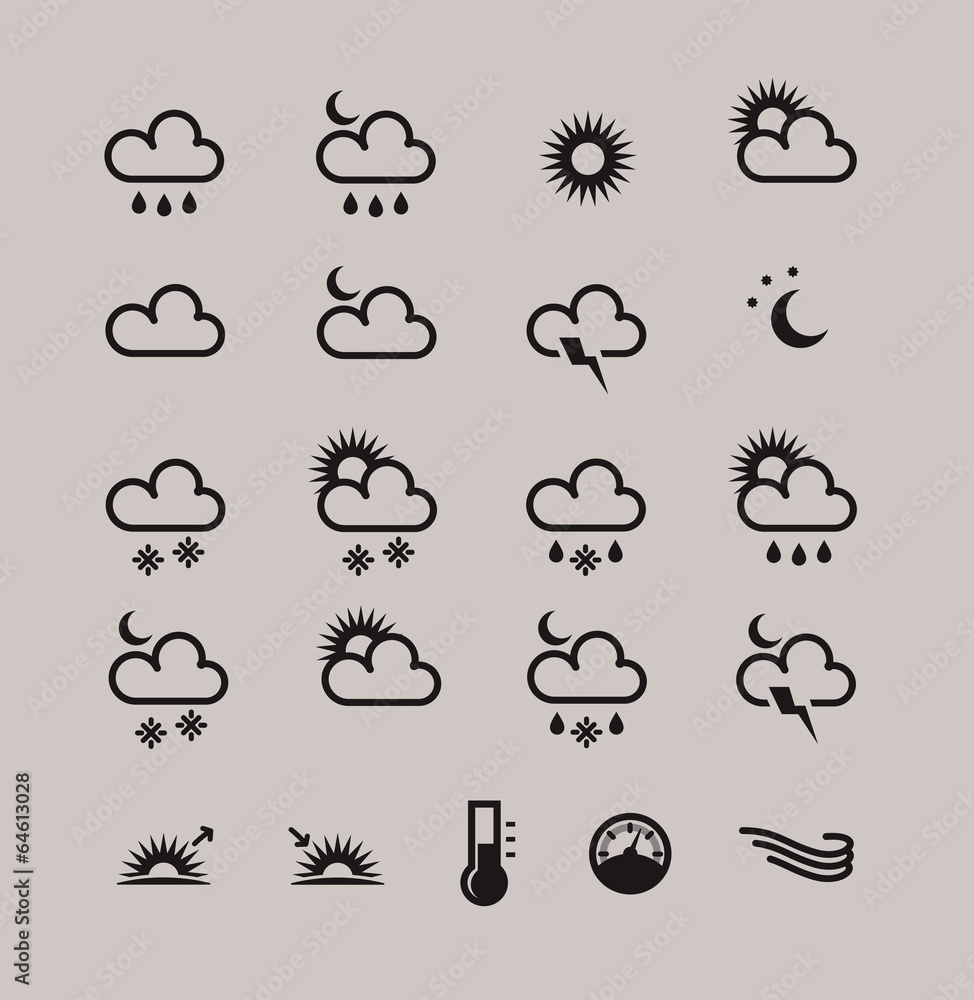 Weather. Vector format Weather. Vector format