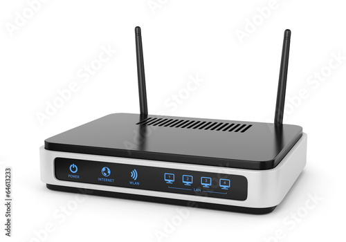 Illustration of wi-fi router photo