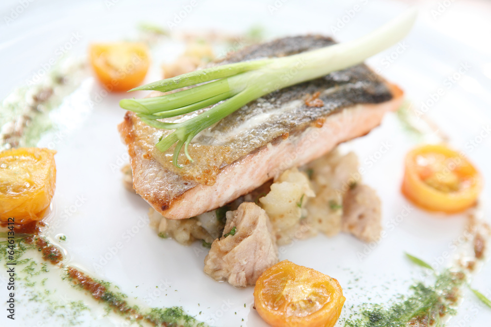 Grilled Salmon steak Grilled Salmon steak