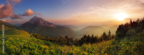 Roszutec peak in sunset - Slovakia mountain Fatra